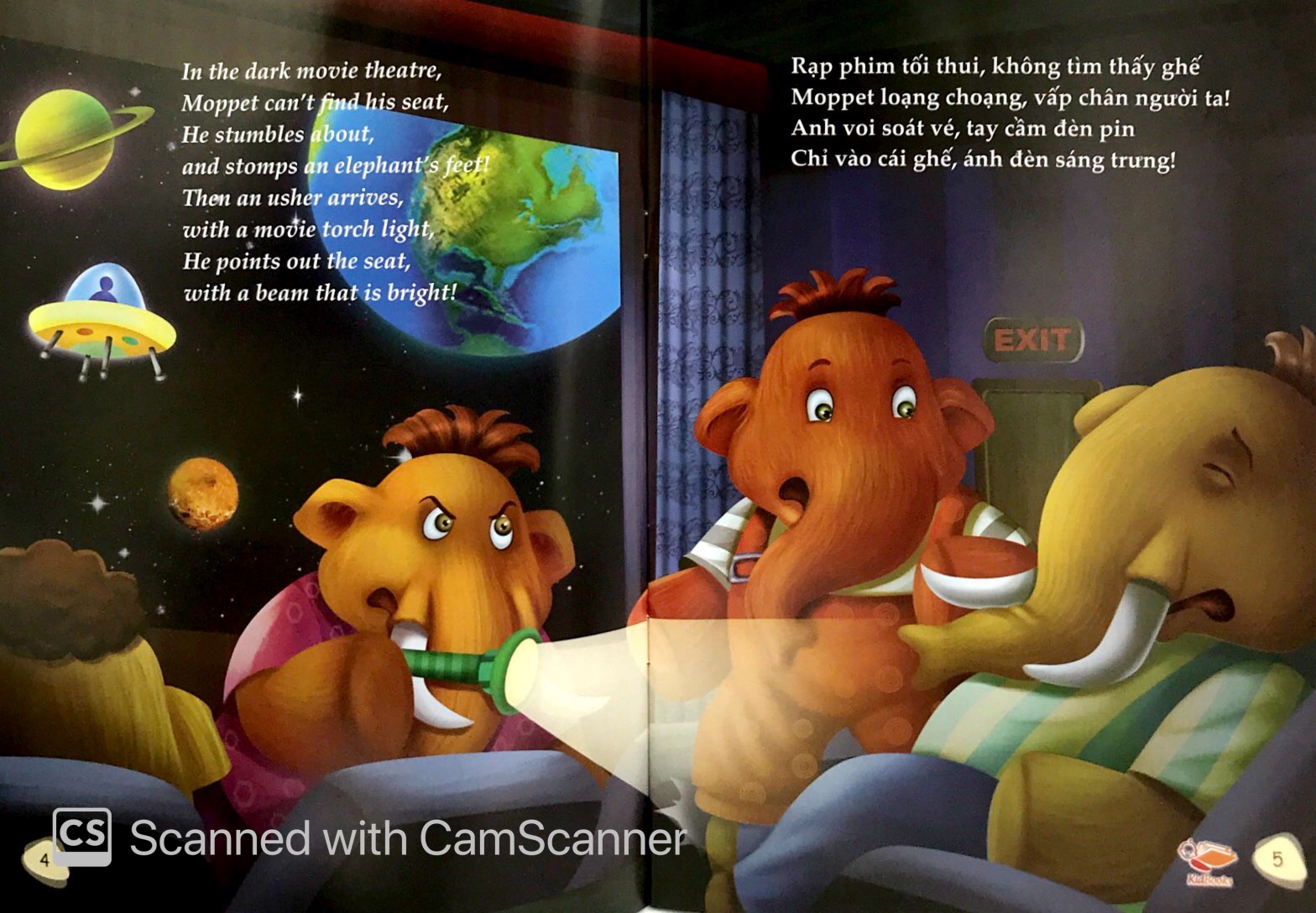 bộ sách chú voi moppet vui vẻ - voi ma-mut moppet đi xem phim - Ảnh 3
