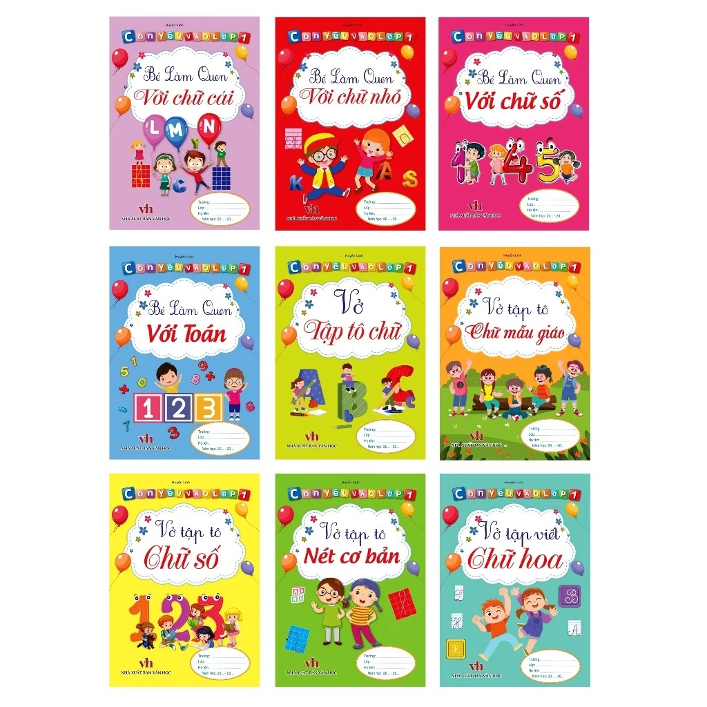 bộ sách con yêu vào lớp 1 (bộ 9 cuốn) - Ảnh 2