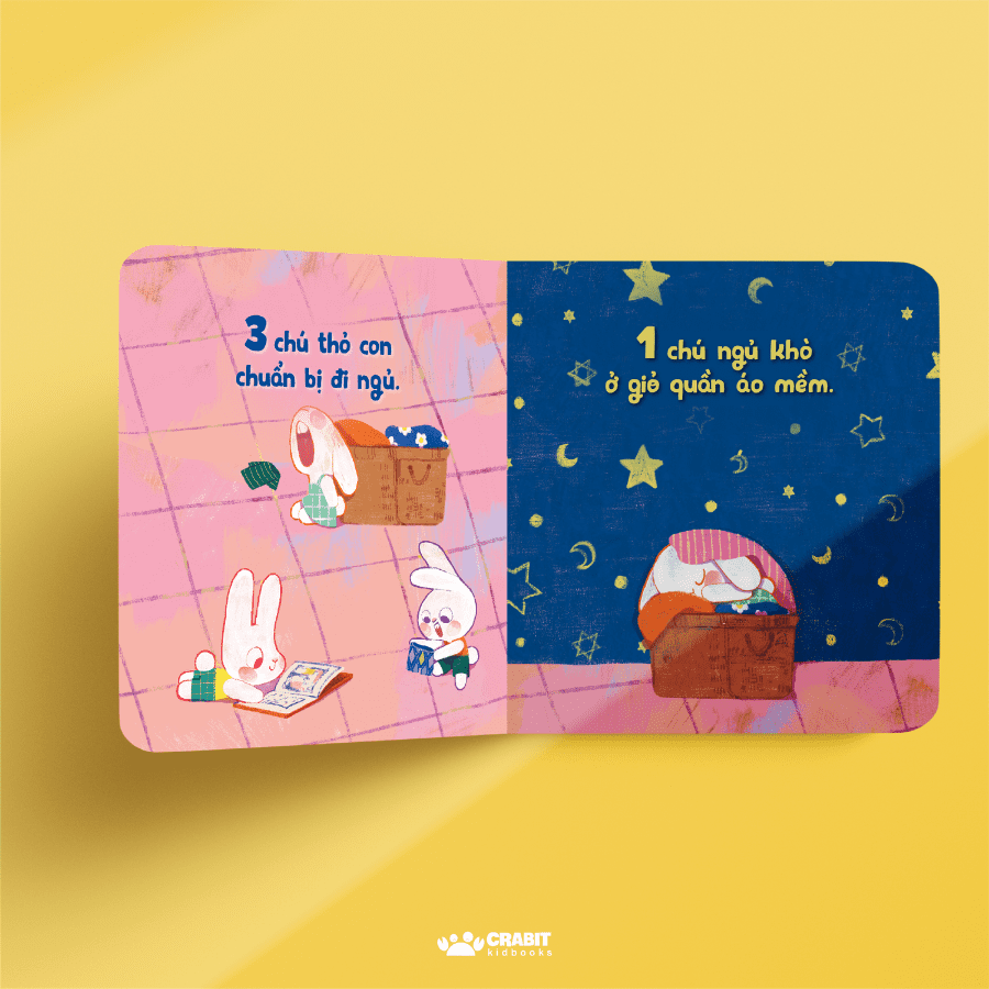 bộ sách "đi ngủ nào, bé cưng ơi" (ngủ ngon nhé, phố phường + ngủ ngon nhé cả nhà + ngủ ngon nhé thỏ cưng) - Ảnh 6