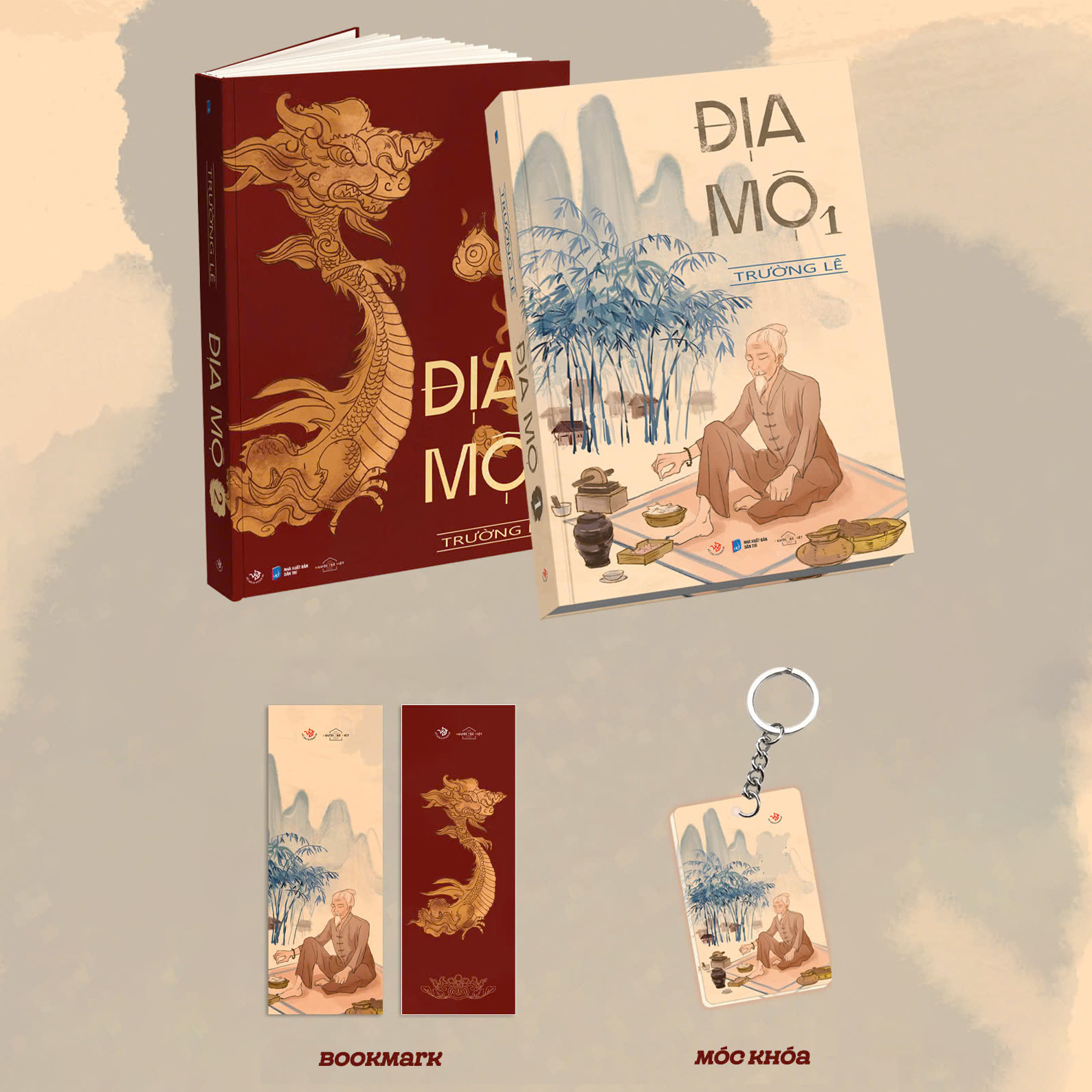 bộ sách địa mộ - tập 1 + tập 2 (bộ 2 tập) - tặng kèm bookmark + móc khóa - Ảnh 2