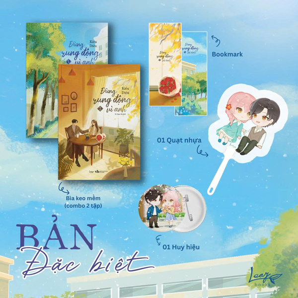 Bộ Sách Đừng Rung Động Vì Anh - Tập 1 + Tập 2 (Bộ 2 Tập) - Bản Đặc Biệt - Tặng Kèm Bookmark + Huy Hiệu + Quạt Nhựa