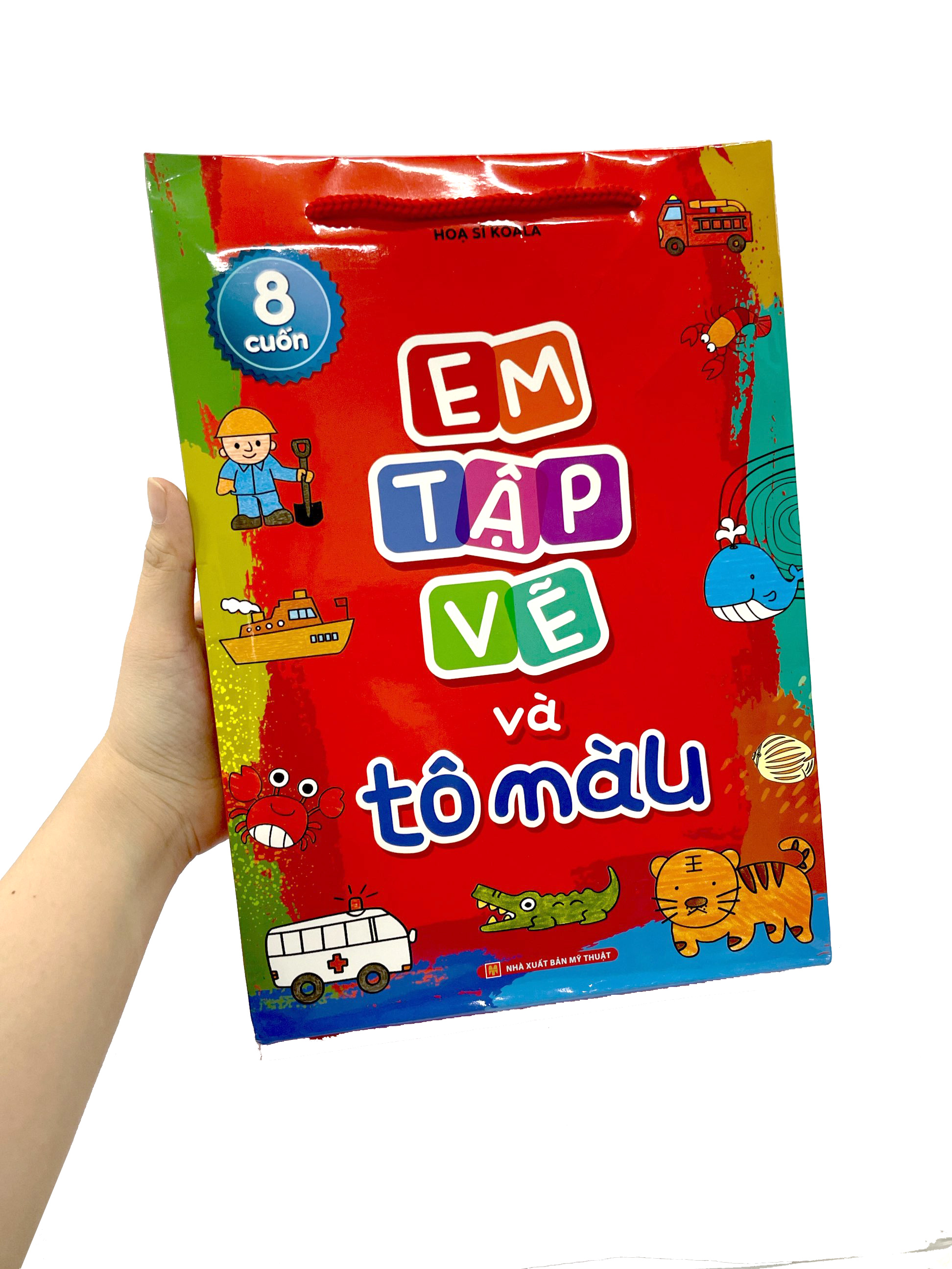 bộ sách em tập vẽ và tô màu (túi 8 cuốn) - Ảnh 14
