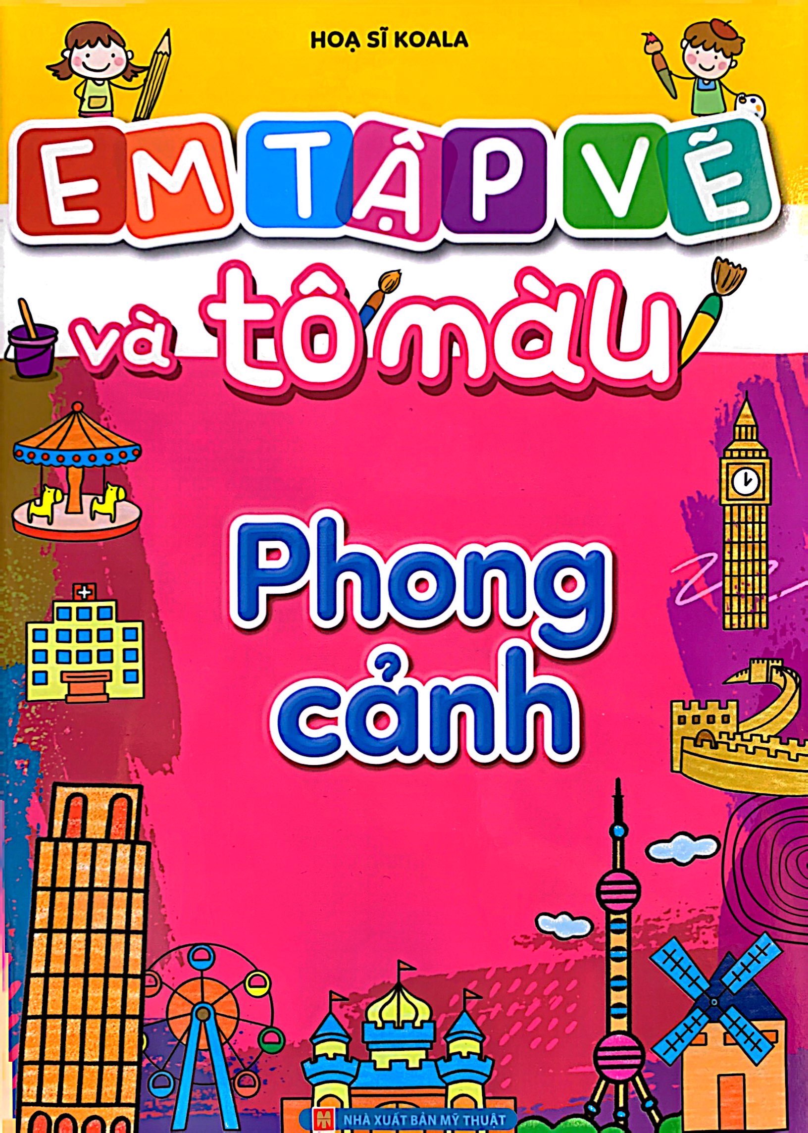 bộ sách em tập vẽ và tô màu (túi 8 cuốn) - Ảnh 2