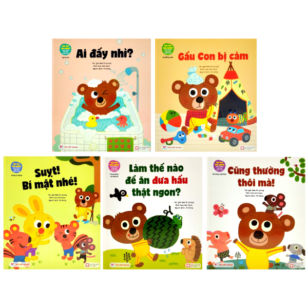 bộ sách gấu con tinh nghịch - bìa cứng (bộ 5 cuốn)