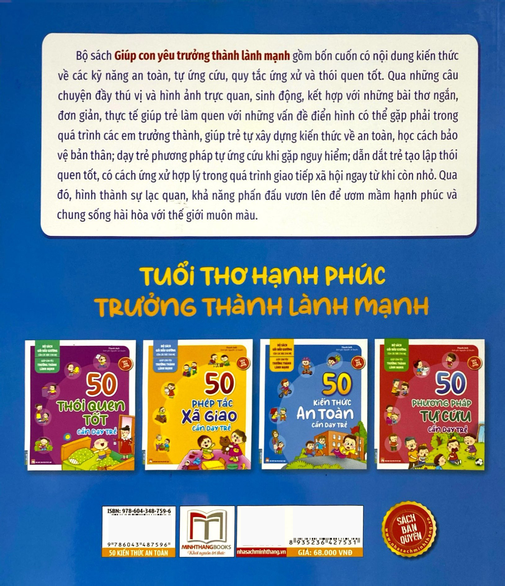 bộ sách gối đầu giường của các bậc cha mẹ - giúp con yêu trưởng thành lành mạnh - 50 kiến thức an toàn cần dạy trẻ (tái bản) - Ảnh 7
