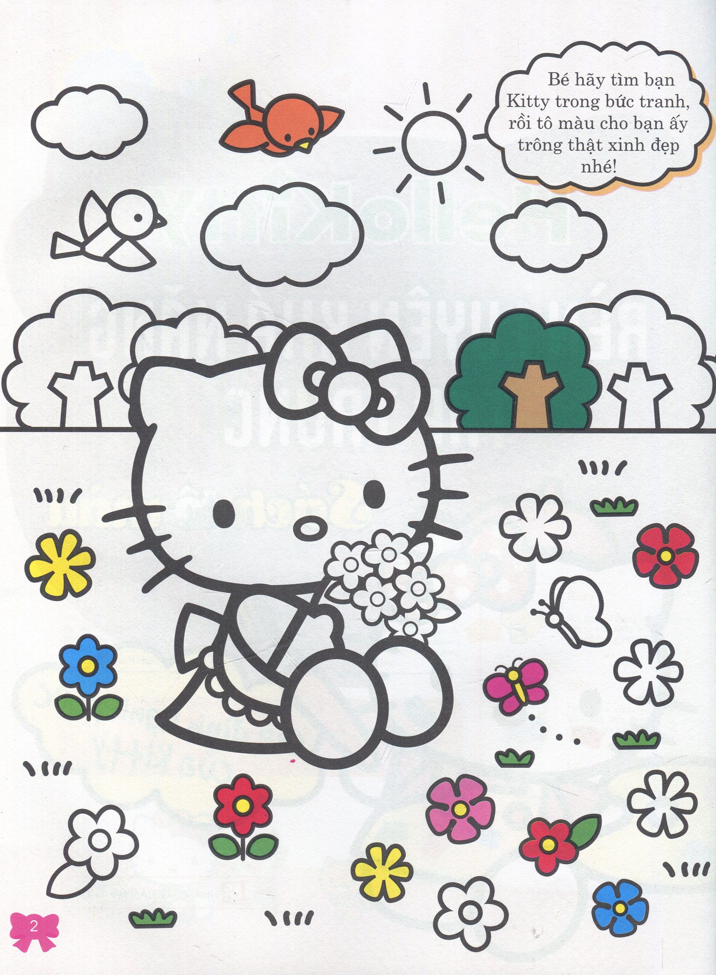 bộ sách hello kitty - rèn luyện khả năng - sách tô màu (bộ 4 cuốn) - Ảnh 11