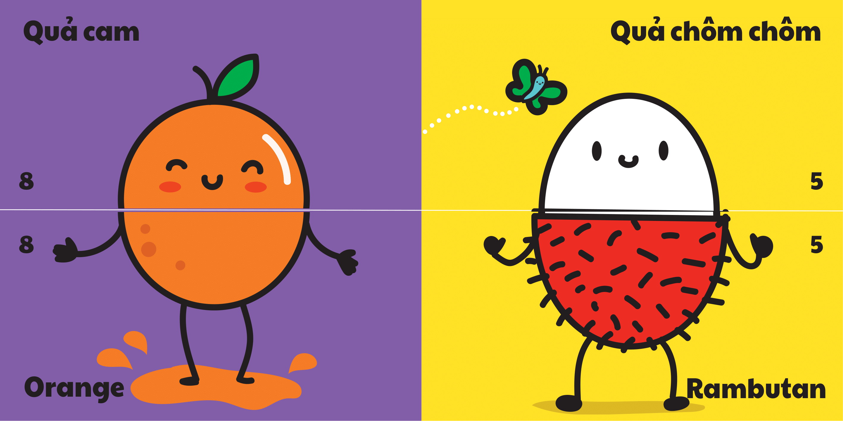 bộ sách lắp ghép kích thích tư duy logic đầu tiên cho bé: các loại quả (sách vải - song ngữ) (dành cho bé từ 0 tuổi) - Ảnh 4