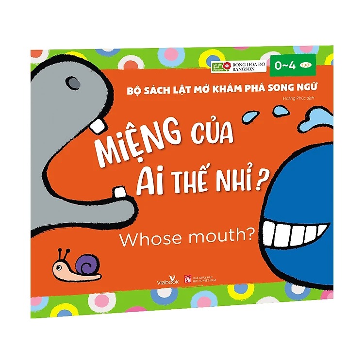bộ sách lật mở khám phá song ngữ - miệng của ai thế nhỉ? - whose mouth? - Ảnh 2