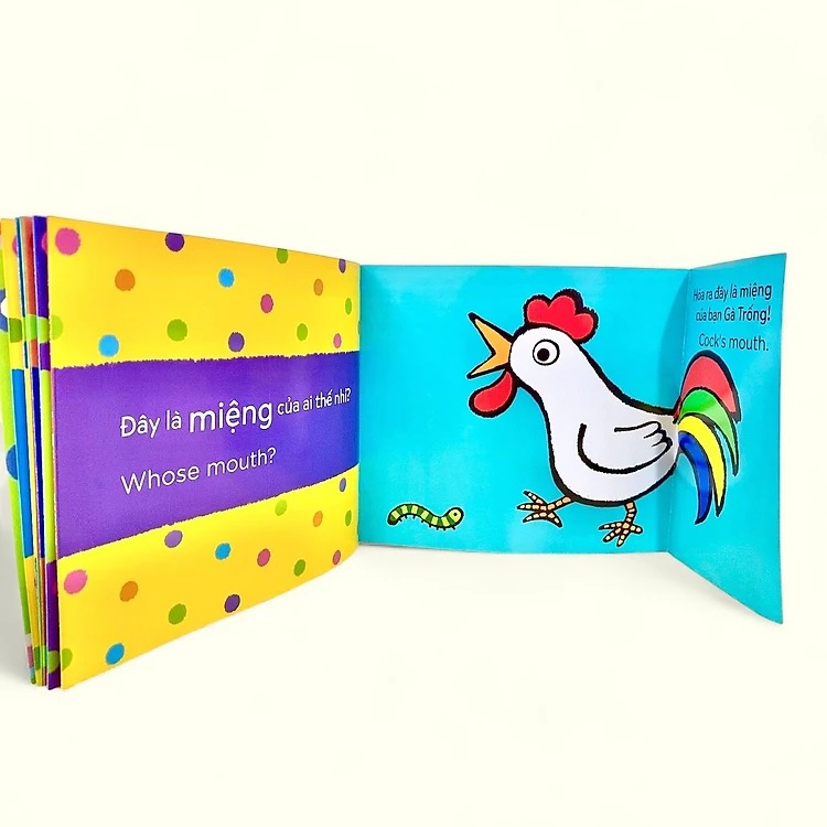 bộ sách lật mở khám phá song ngữ - miệng của ai thế nhỉ? - whose mouth? - Ảnh 4