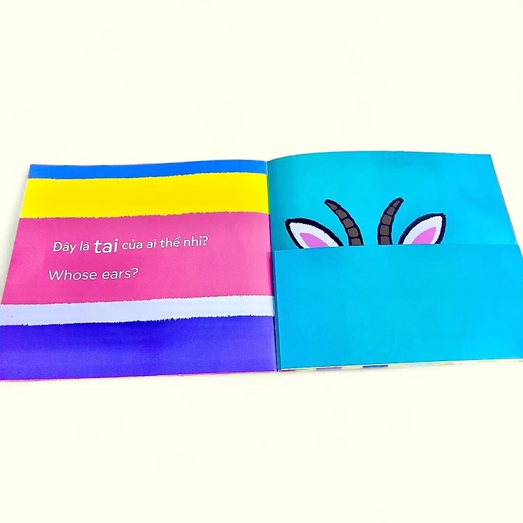 bộ sách lật mở khám phá song ngữ - tai của ai thế nhỉ? - whose ears? - Ảnh 3