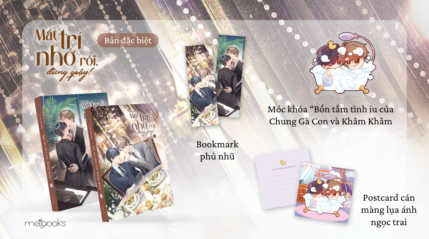 bộ sách mất trí nhớ rồi, đừng quậy! - tập 1 + tập 2 (bộ 2 tập) - bản đặc biệt - tặng kèm bookmark + postcard + móc khóa - Ảnh 2