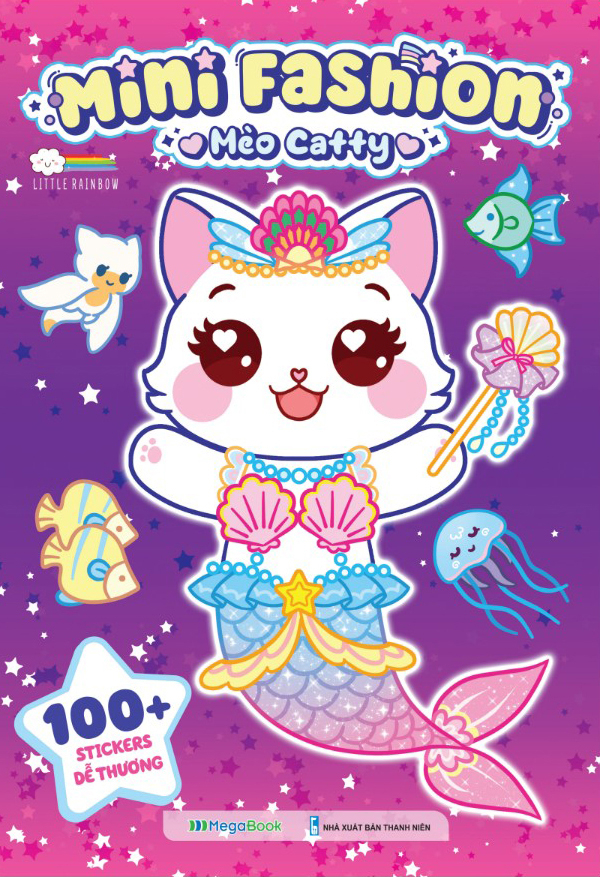 bộ sách mini fashion - thỏ bunny + heo piggy + mèo catty + gấu honey (bộ 4 cuốn) - Ảnh 4