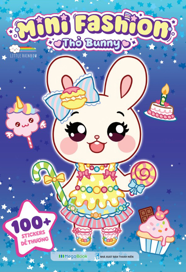 bộ sách mini fashion - thỏ bunny + heo piggy + mèo catty + gấu honey (bộ 4 cuốn) - Ảnh 6