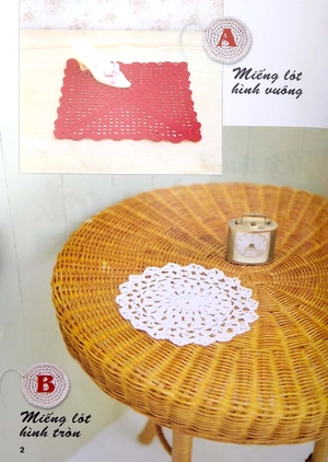 bộ sách móc len sợi 15 mẫu thời trang + móc len sợi tấm lót, thảm (bộ 2 cuốn) - Ảnh 3