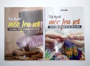 bộ sách móc len sợi 15 mẫu thời trang + móc len sợi tấm lót, thảm (bộ 2 cuốn) - Ảnh 8
