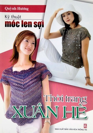 bộ sách móc len sợi: thời trang hè thu + thời trang xuân hè + 15 mẫu thời trang + móc len sợi tấm lót, thảm, hoa trang trí, giày, nón, giỏ xách,… (bộ 4 cuốn) - Ảnh 4