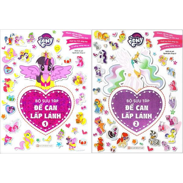 bộ sách my little pony - bộ sưu tập đề can lấp lánh - tập 1 + tập 2 (bộ 2 cuốn)
