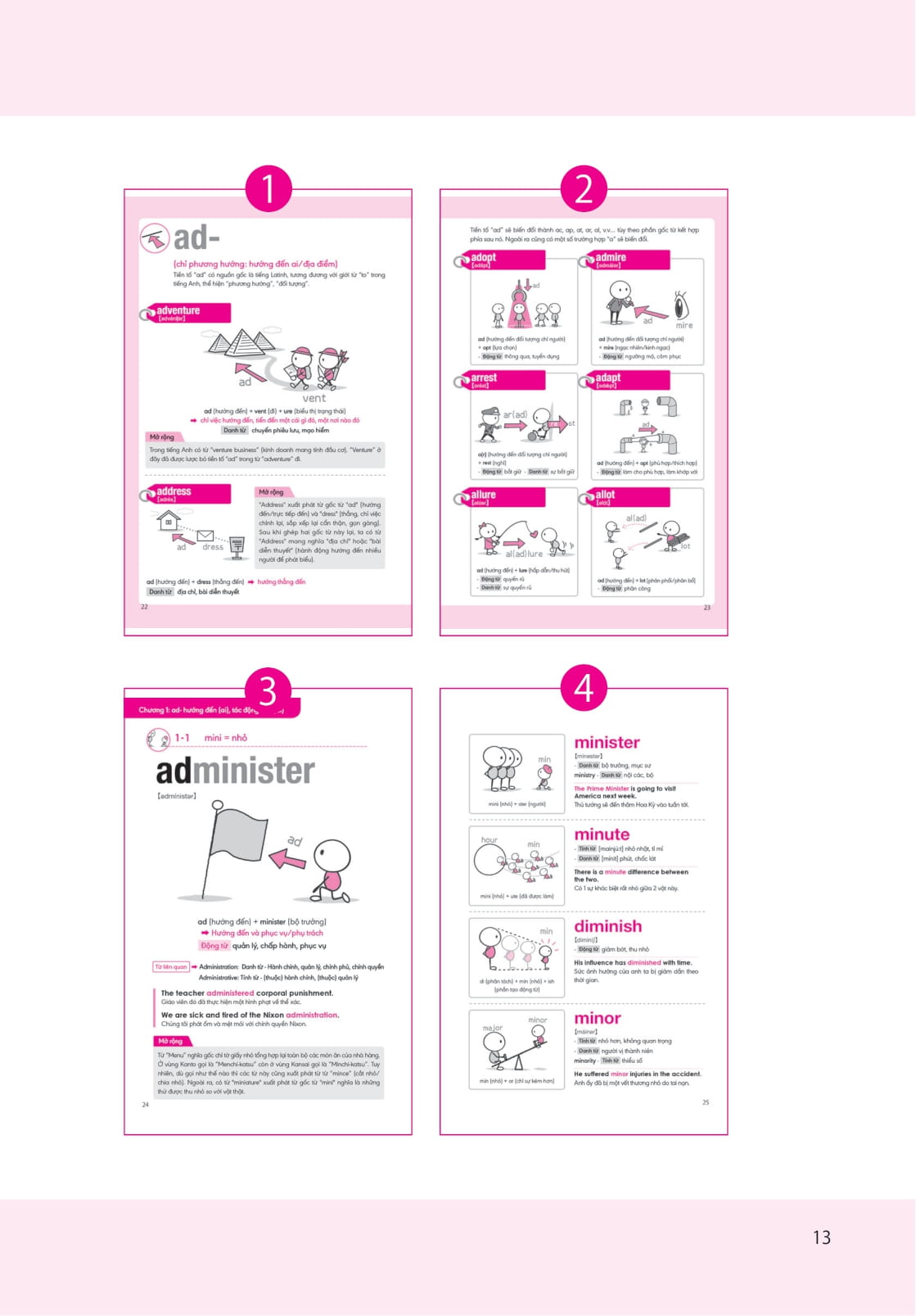 bộ sách nghiền từ vựng tiếng anh - học qua gốc từ bằng hình ảnh - gốc từ là bí quyết để ghi nhớ hàng nghìn từ vựng (bộ 2 quyển) - Ảnh 8