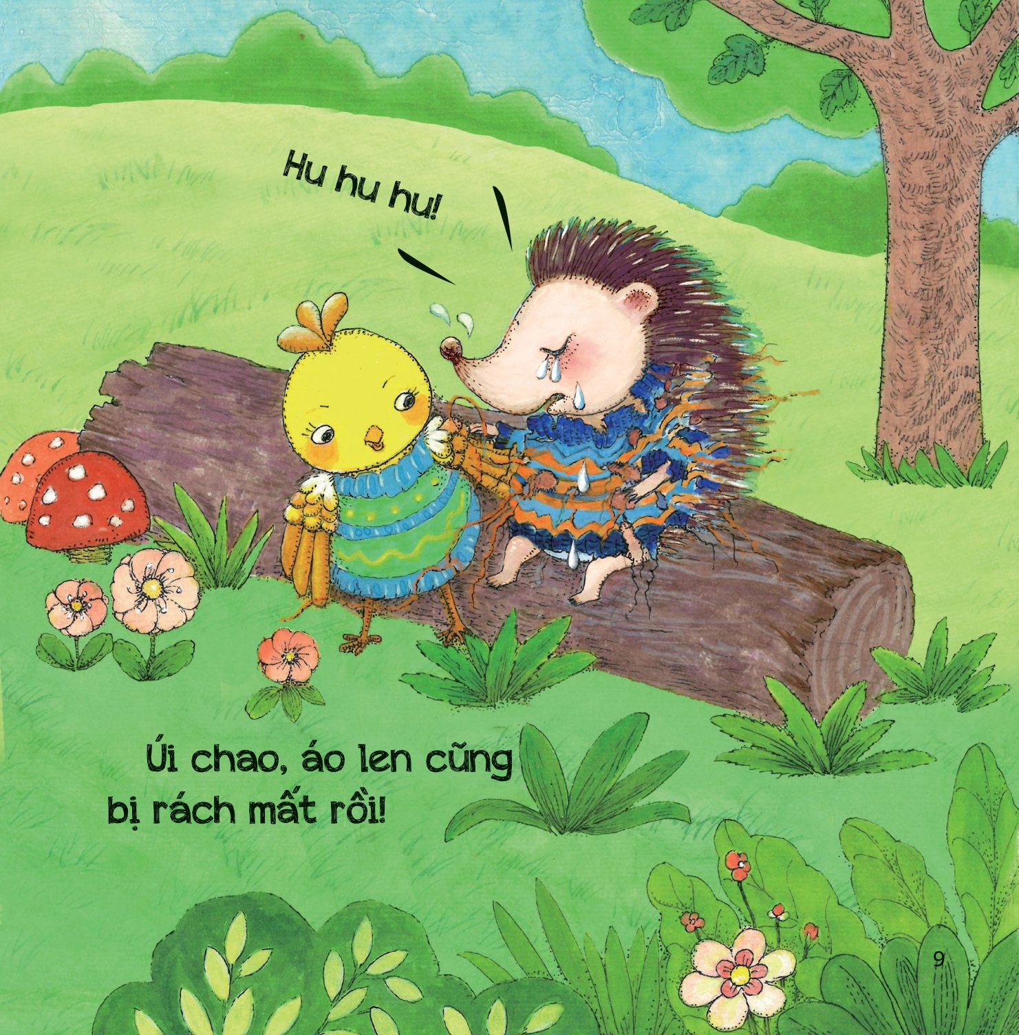 bộ sách phát triển iq - eq đầu đời cho bé - biết quý trọng tình bạn - nhím con mặc áo - Ảnh 10