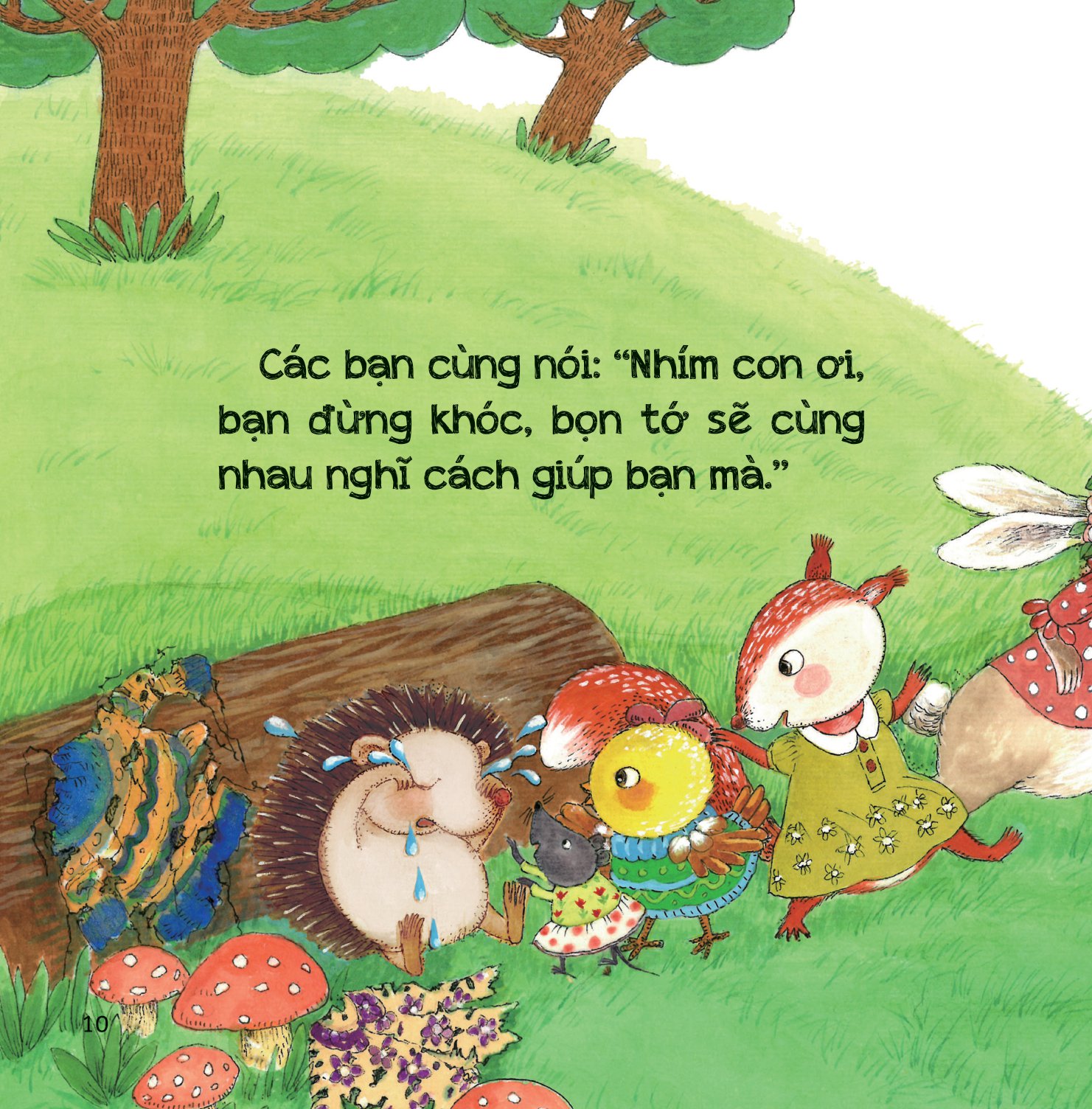 bộ sách phát triển iq - eq đầu đời cho bé - biết quý trọng tình bạn - nhím con mặc áo - Ảnh 11