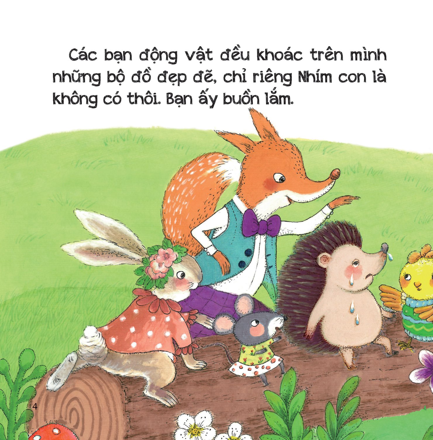 bộ sách phát triển iq - eq đầu đời cho bé - biết quý trọng tình bạn - nhím con mặc áo - Ảnh 5