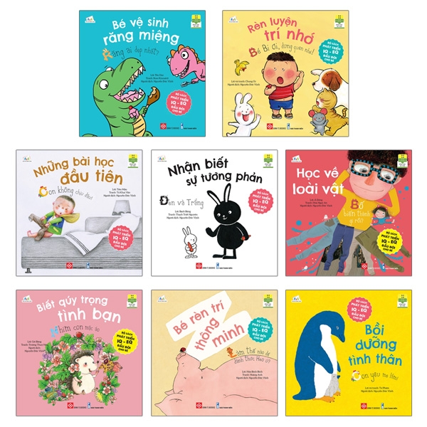 bộ sách phát triển iq - eq đầu đời cho bé (bộ 8 cuốn)