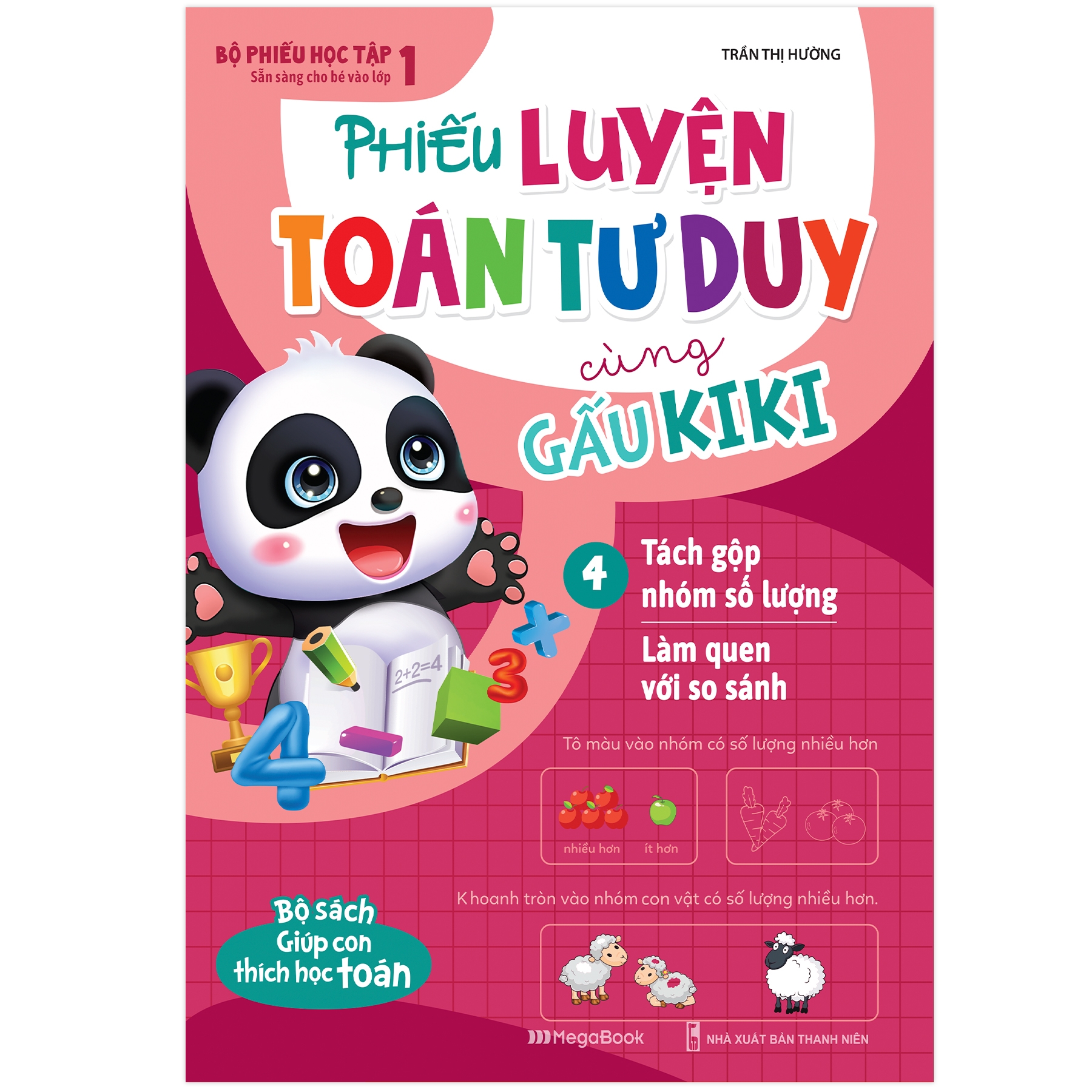 bộ sách phiếu luyện toán tư duy cùng gấu kiki (bộ 5 cuốn) - Ảnh 5