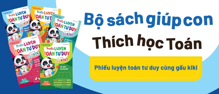bộ sách phiếu luyện toán tư duy cùng gấu kiki (bộ 5 cuốn) - Ảnh 8