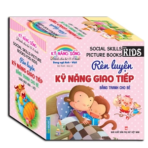 bộ sách rèn luyện kỹ năng giao tiếp bằng tranh cho bé 0 - 6 tuổi (song ngữ anh việt) (bộ 8 cuốn) - Ảnh 2