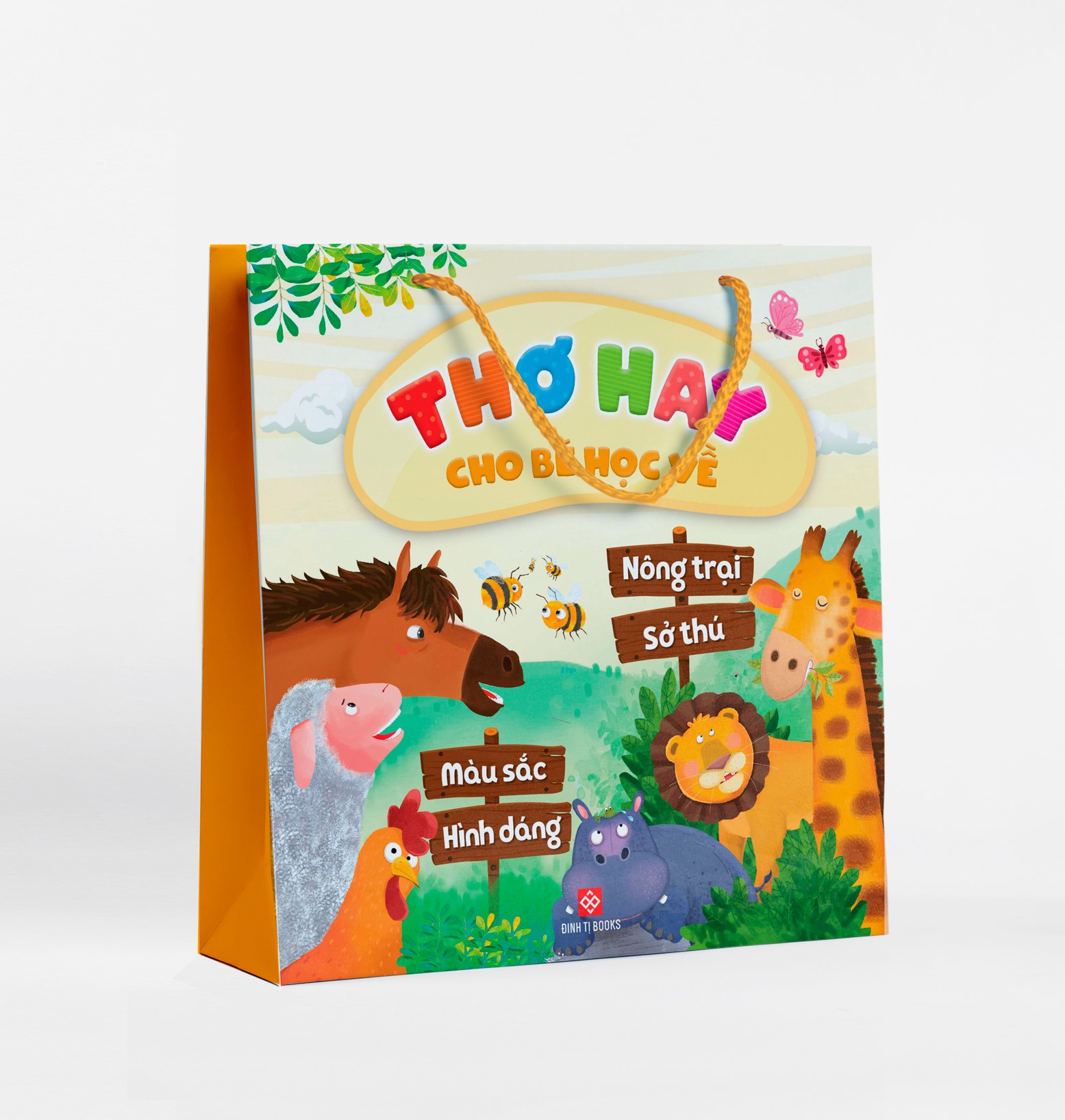 bộ sách thơ hay cho bé học về hình dạng, màu sắc, nông trại và sở thú (túi 4 cuốn) - Ảnh 2