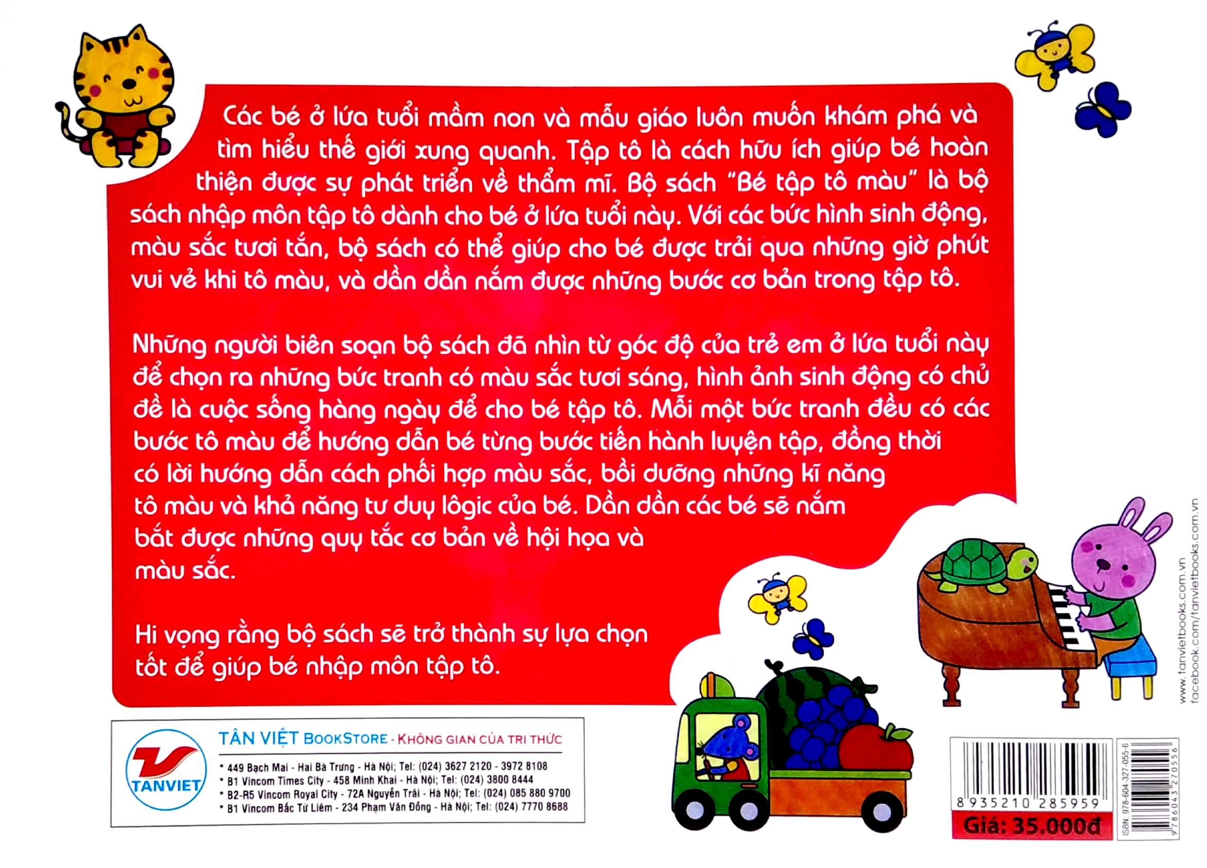 bộ sách thú vị dành cho bé nhập môn tập tô - bé tập tô màu - màu đỏ - Ảnh 6