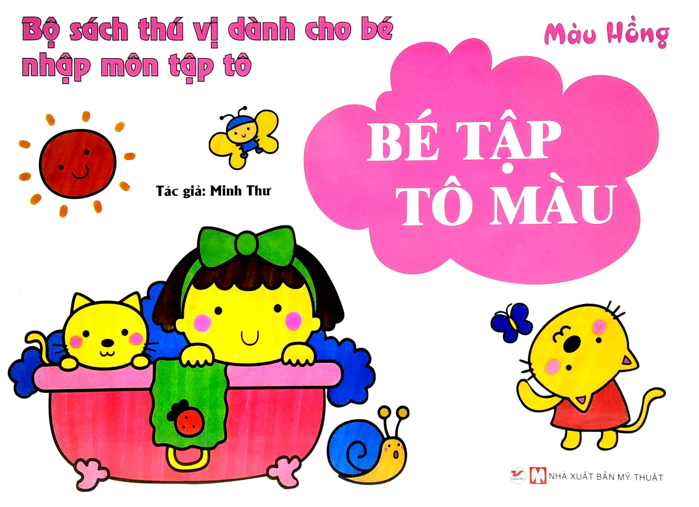 bộ sách thú vị dành cho bé nhập môn tập tô - bé tập tô màu - màu hồng - Ảnh 2