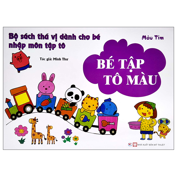 bộ sách thú vị dành cho bé nhập môn tập tô - bé tập tô màu - màu tím