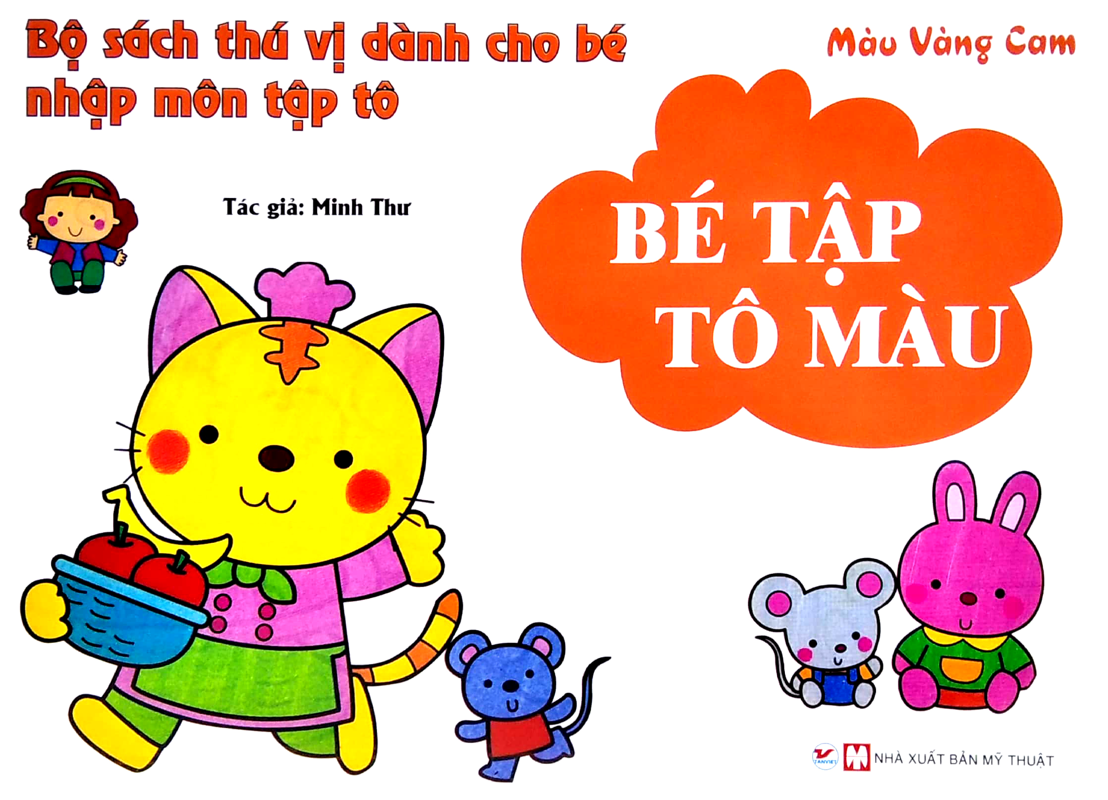 bộ sách thú vị dành cho bé nhập môn tập tô - bé tập tô màu - màu vàng cam - Ảnh 2