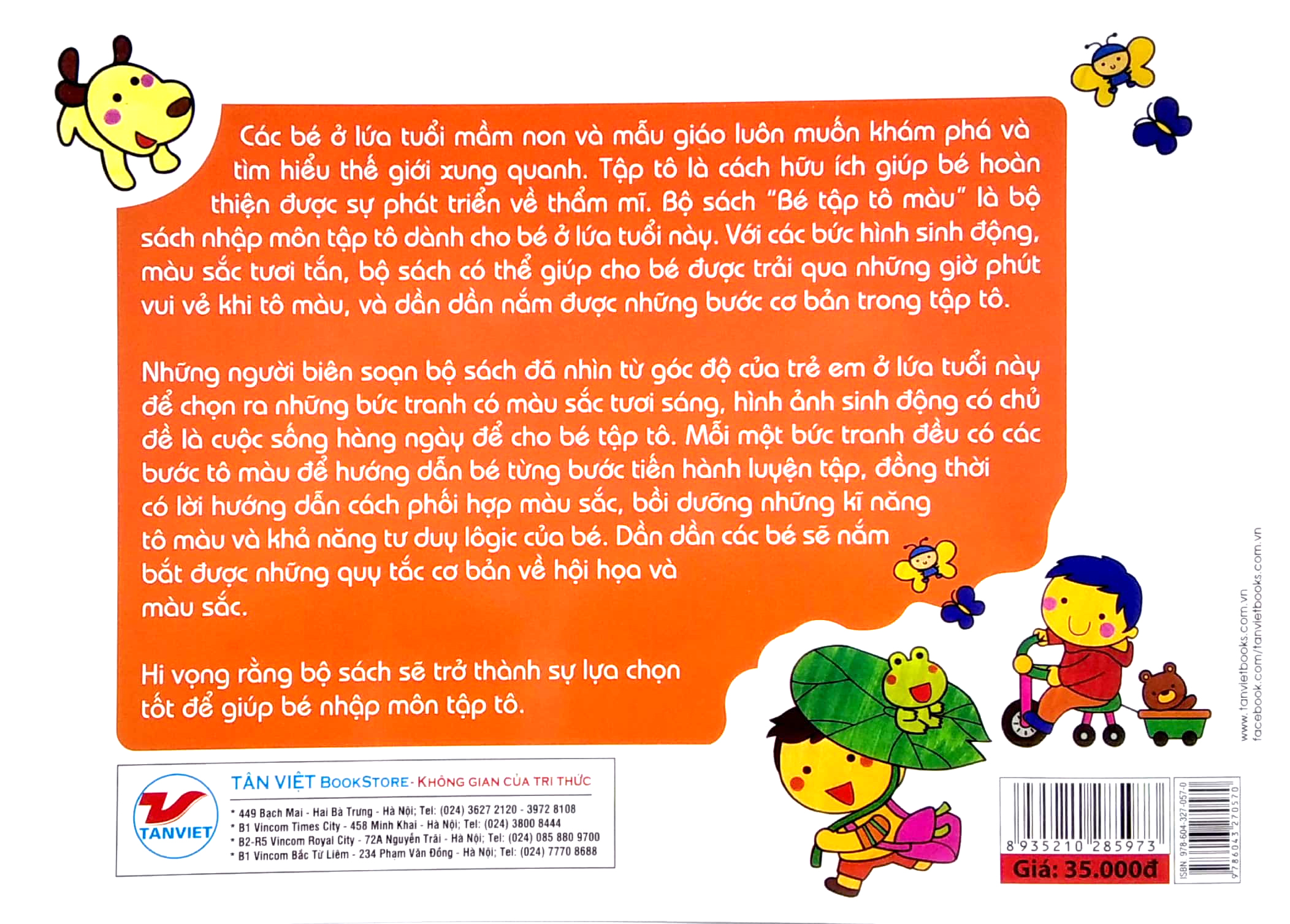 bộ sách thú vị dành cho bé nhập môn tập tô - bé tập tô màu - màu vàng cam - Ảnh 6