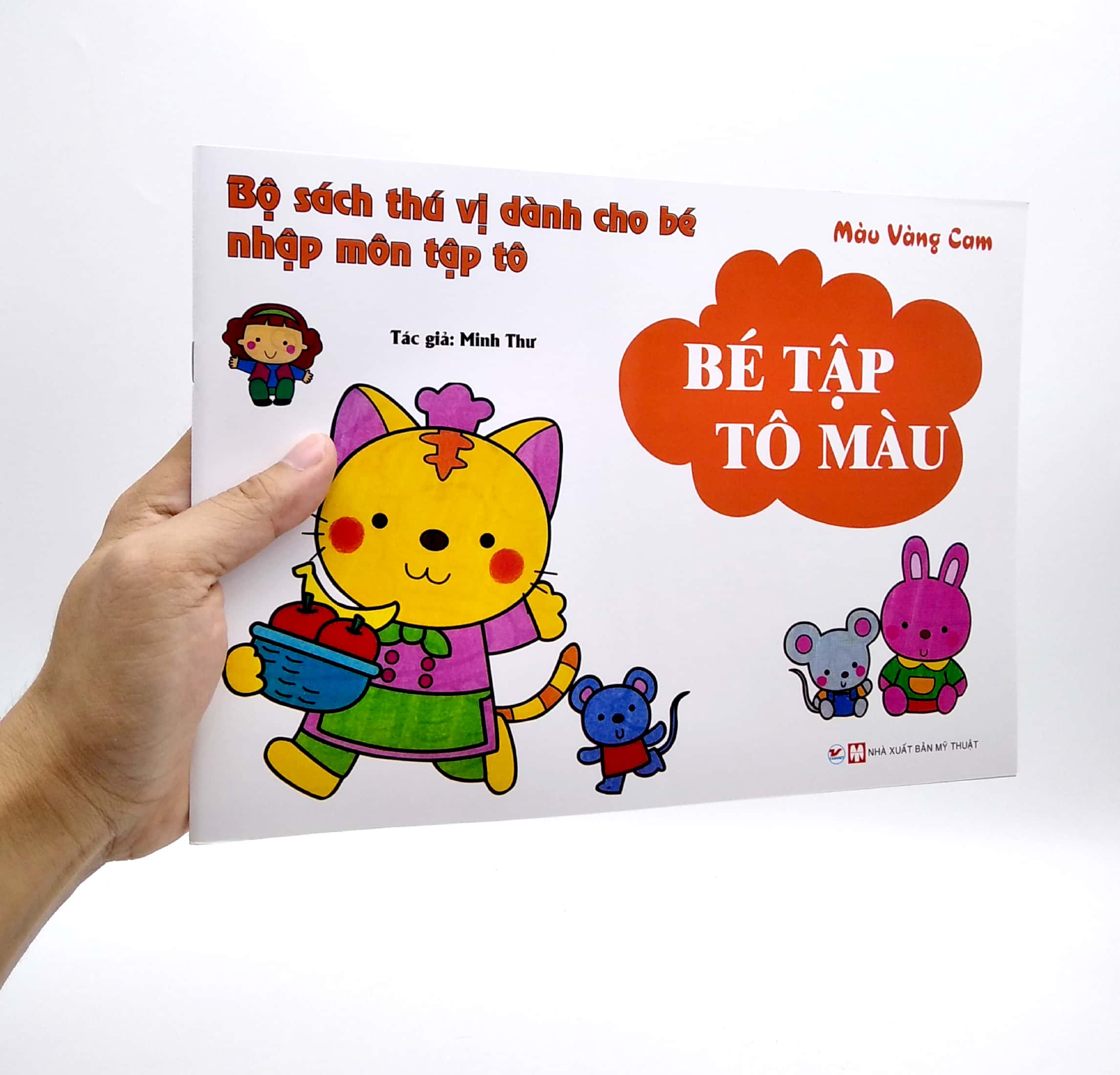 bộ sách thú vị dành cho bé nhập môn tập tô - bé tập tô màu - màu vàng cam - Ảnh 7