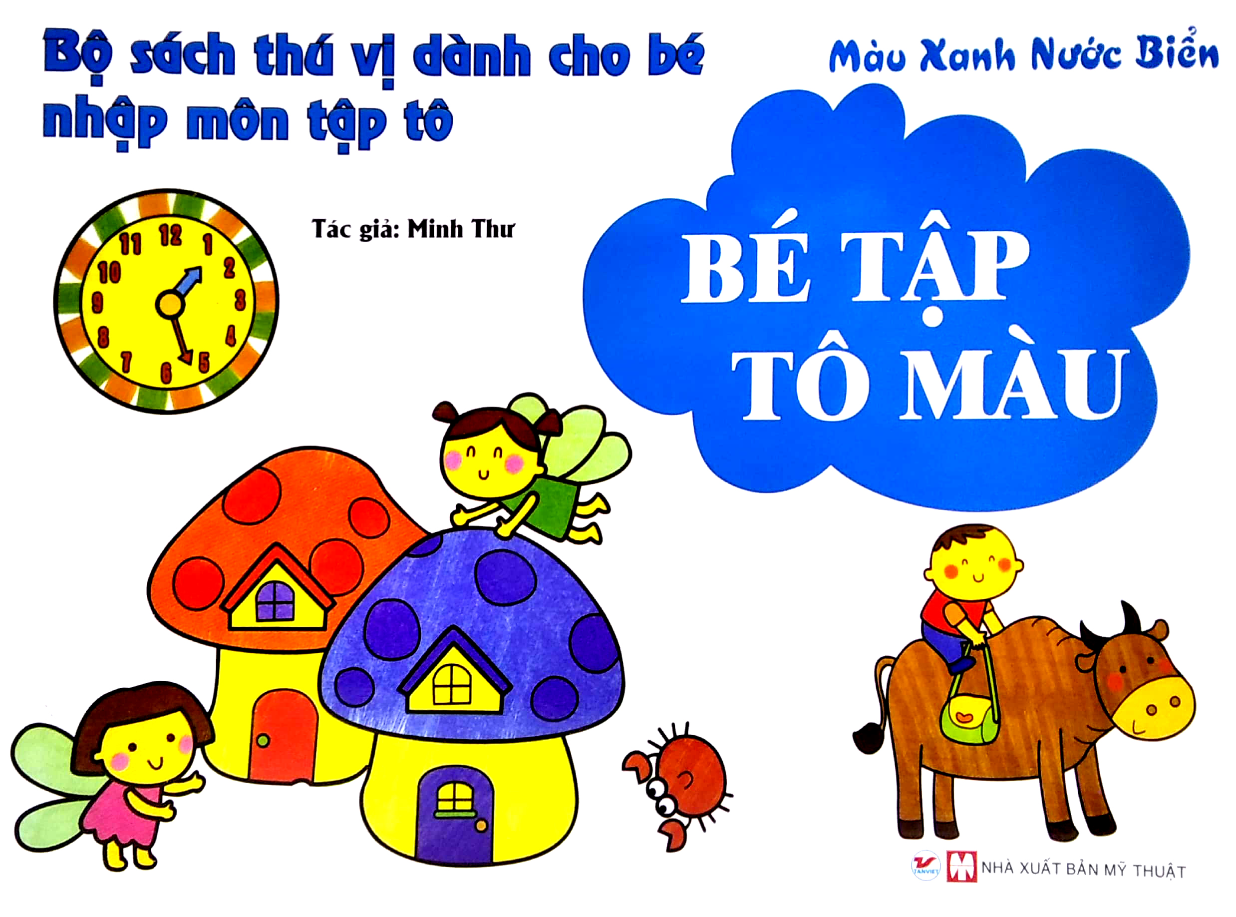 bộ sách thú vị dành cho bé nhập môn tập tô - bé tập tô màu - màu xanh nước biển - Ảnh 2