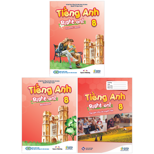 Bộ Sách Tiếng Anh 8 - Right On! - Student's Book + Workbook + Tập Ghi Chú Và Luyện Tập (Bộ 3 Cuốn)