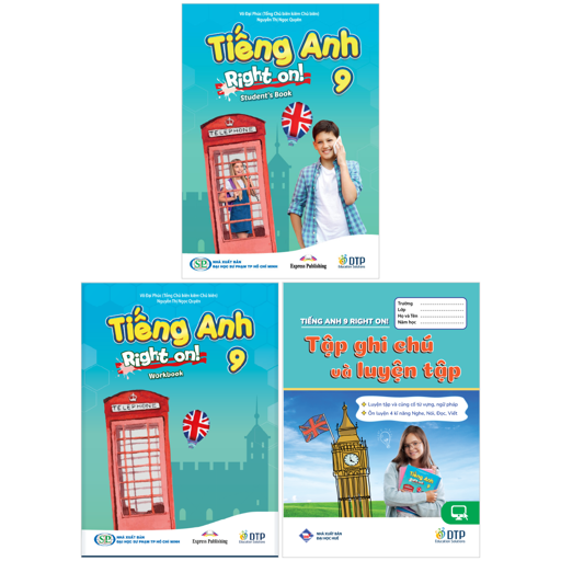 Bộ Sách Tiếng Anh 9 - Right On! - Student's Book + Workbook + Tập Ghi Chú Và Luyện Tập (Bộ 3 Cuốn)