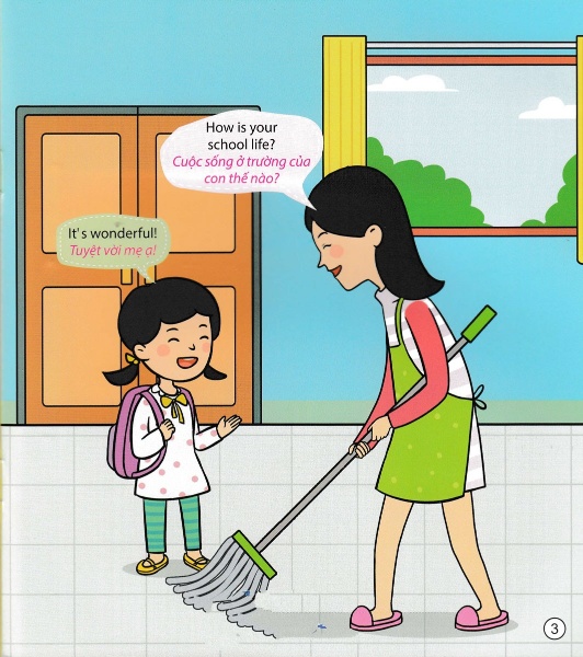 bộ sách tiếng anh đầu tiên của bé - 5 phút mỗi ngày - trường học (tái bản 2022) - Ảnh 3