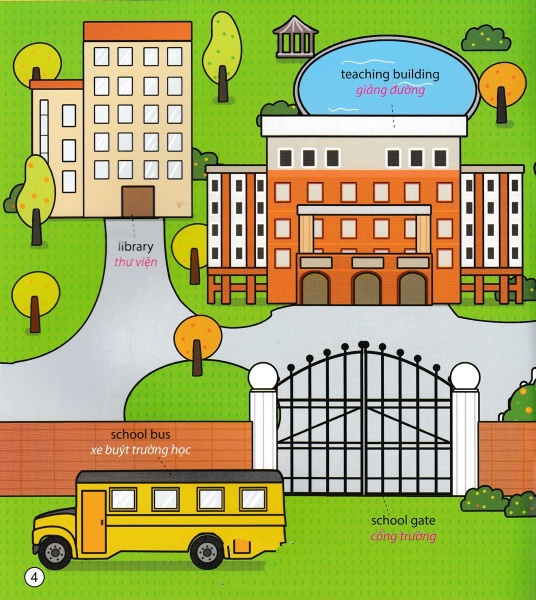 bộ sách tiếng anh đầu tiên của bé - 5 phút mỗi ngày - trường học (tái bản 2022) - Ảnh 4