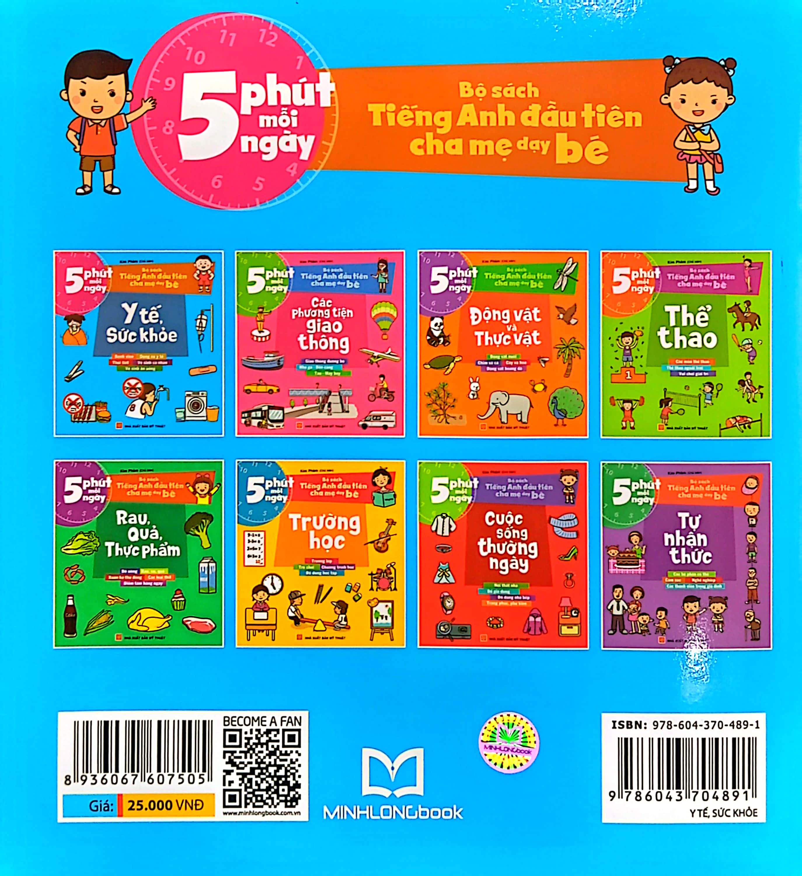 bộ sách tiếng anh đầu tiên của bé - 5 phút mỗi ngày - y tế, sức khỏe (tái bản 2022) - Ảnh 7