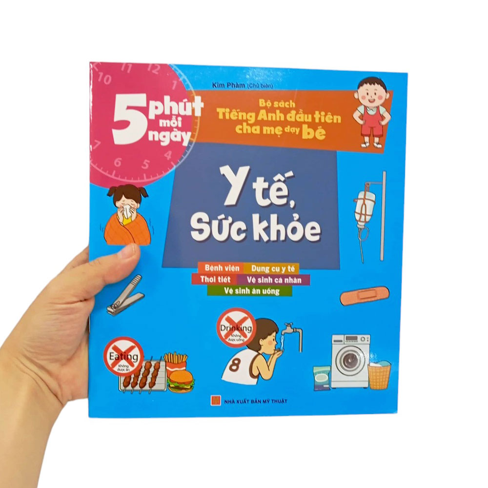 bộ sách tiếng anh đầu tiên của bé - 5 phút mỗi ngày - y tế, sức khỏe (tái bản 2022) - Ảnh 8