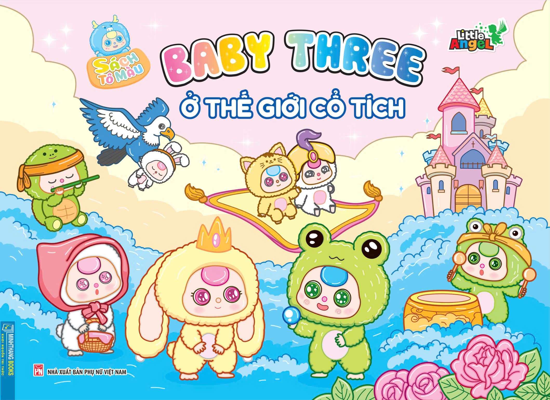 bộ sách tô màu baby three ở thế giới cổ tích + baby three 12 con giáp ở vương quốc ngọt ngào (bộ 2 cuốn) - tặng kèm sách trang điểm thần tượng âm nhạc hàn quốc ngẫu nhiên - Ảnh 3