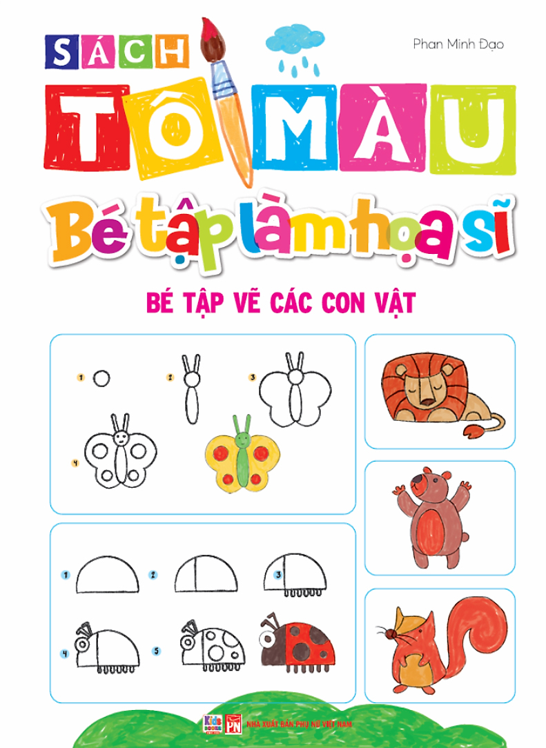 bộ sách tô màu - bé tập làm họa sĩ (bộ 4 cuốn) - Ảnh 2