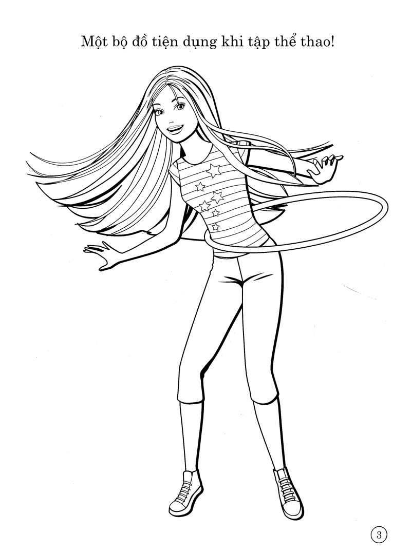 bộ sách tô màu có dán hình - barbie xinh đẹp (bộ 4 cuốn) - Ảnh 11