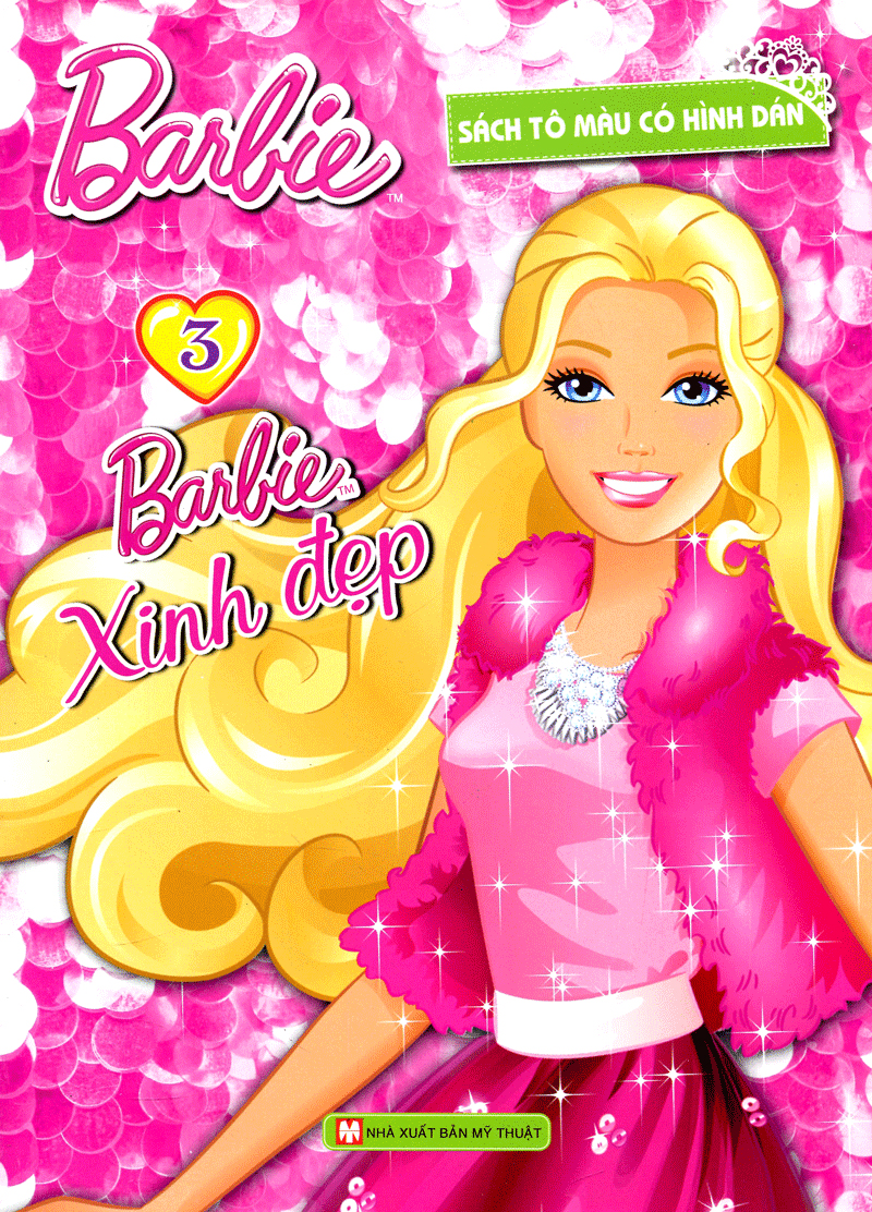 bộ sách tô màu có dán hình - barbie xinh đẹp (bộ 4 cuốn) - Ảnh 2