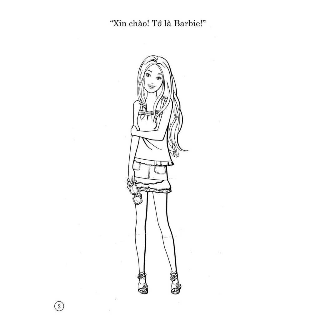 bộ sách tô màu có dán hình - barbie xinh đẹp (bộ 4 cuốn) - Ảnh 7