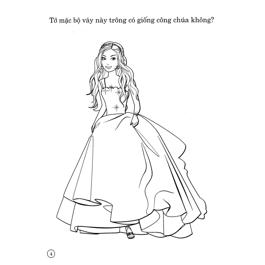 bộ sách tô màu có dán hình - barbie xinh đẹp (bộ 4 cuốn) - Ảnh 8