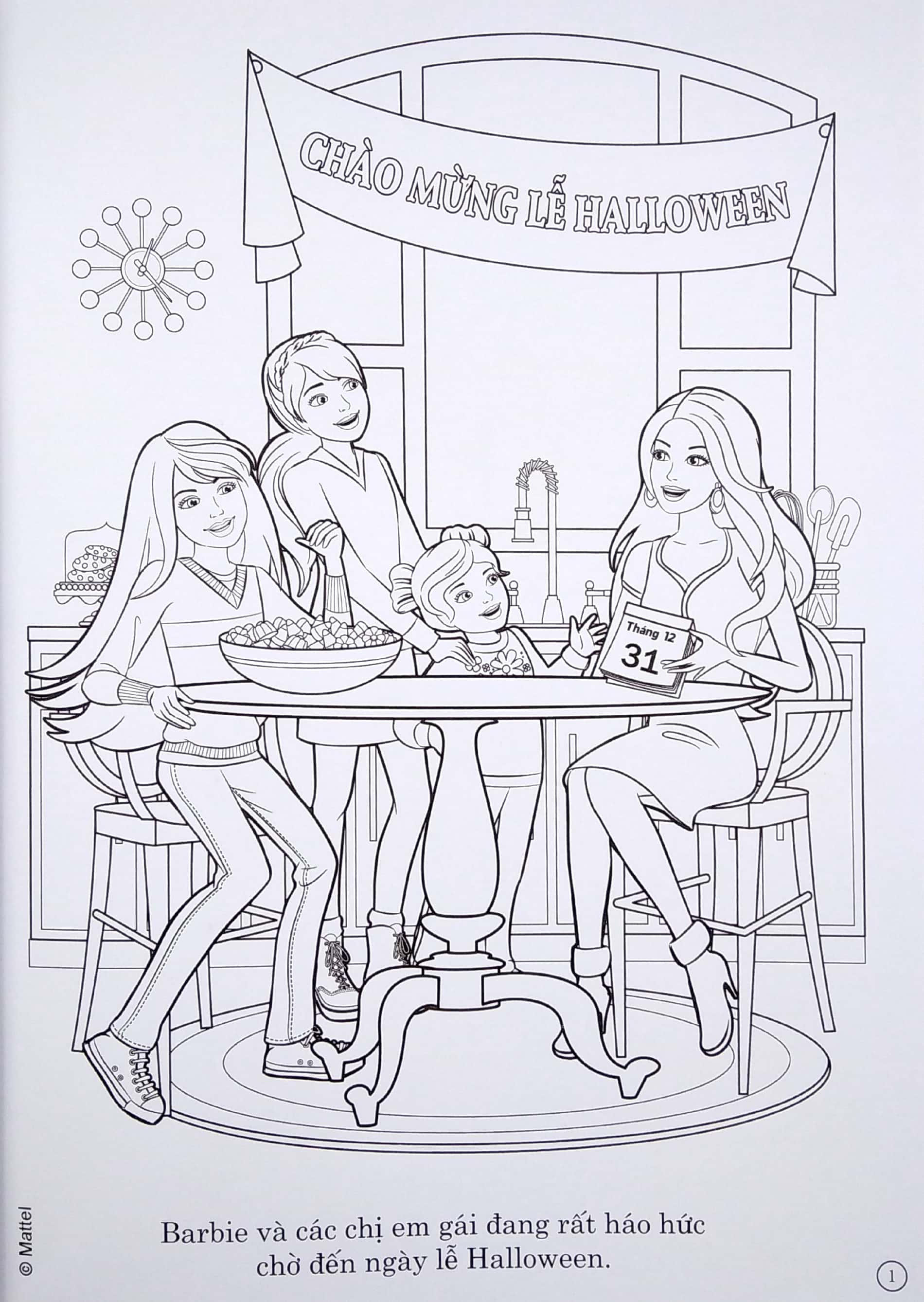 bộ sách tô màu khổ lớn berbie - 50 đề can bóc dán đề can (bộ 3 cuốn) - Ảnh 8